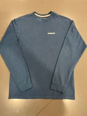 Patagonia Long-Sleeve Crew Tee in Navy Blue